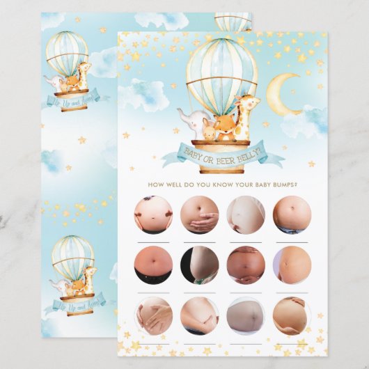 Heißluftballon Tiere Baby oder Bierbauch Game (Vorne/Hinten)