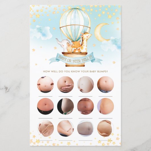 Heißluftballon Tiere Baby oder Bierbauch Game (Vorderseite)