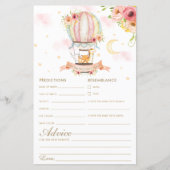 Heißluftballon Tiere Kindervorhersagen & Ratschläg (Vorderseite)