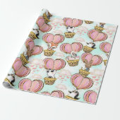 Heißluftballon Tiere Valentinstag Geschenkpapier (Ungerollt)