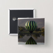 Heißluftballon über dem Fluss Yakima Button (Vorne & Hinten)