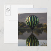 Heißluftballon über dem Fluss Yakima Postkarte (Vorne/Hinten)
