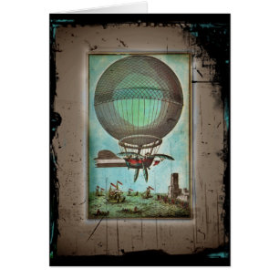 Heißluftballon über dem Hafen