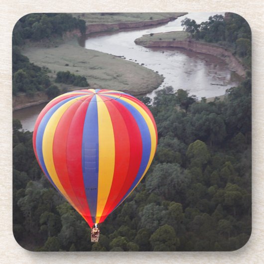 Heißluftballon über dem Mara River Untersetzer (Vorderseite)