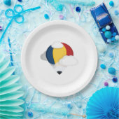 Heißluftballon und Bleistift Pappteller (Party)