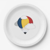 Heißluftballon und Bleistift Pappteller (Vorderseite)