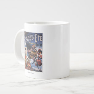 Heißluftballon- und japanische Damenplakat Jumbo-Tasse