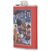 Heißluftballon und japanisches Damen-Plakat Flachmann (Links)