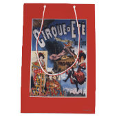 Heißluftballon und japanisches Damen-Plakat Mittlere Geschenktüte (Rückseite)