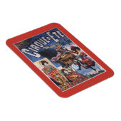 Heißluftballon und japanisches Ladys Poster Magnet (Rechte Seite)