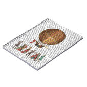 Heißluftballon und Menschen Notizblock (Linke Seite)