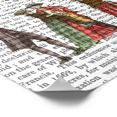 Heißluftballon und Menschen Poster (Ecke)