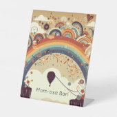 Heißluftballon und Rainbows Getränke Sockelschild (Vorderseite)