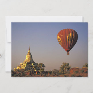 Heißluftballon und Shwesandaw Temple, Bagan