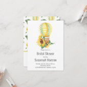 Heißluftballon und Sonnenblumen Brautparty Karte (Vorderseite/Rückseite Beispiel)