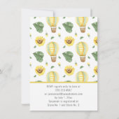 Heißluftballon und Sonnenblumen Brautparty Karte (Rückseite)