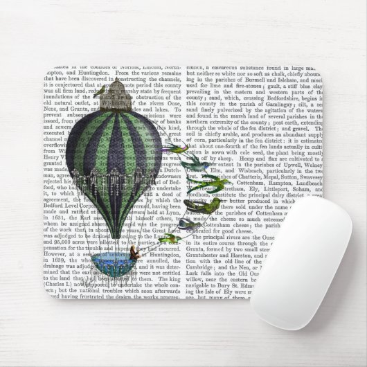 Heißluftballon und Vögel Mousepad (Mit Mouse)