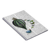 Heißluftballon und Vögel Notizblock (Rechte Seite)