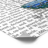 Heißluftballon und Vögel Poster (Ecke)