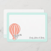 Heißluftballon Vielen Dank Dankeskarte (Vorne/Hinten)