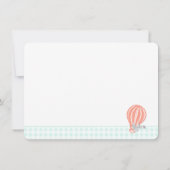 Heißluftballon Vielen Dank Dankeskarte (Rückseite)