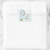 Heißluftballon Vielen Dank Quadratischer Aufkleber (Tasche)