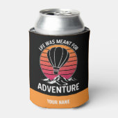 Heißluftballon Vintag Retro Sunset Adventure Dosenkühler (Kanne Vorderseite)