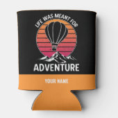 Heißluftballon Vintag Retro Sunset Adventure Dosenkühler (Rückseite)