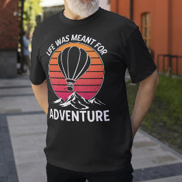 Heißluftballon Vintag Retro Sunset Adventure T-Shirt