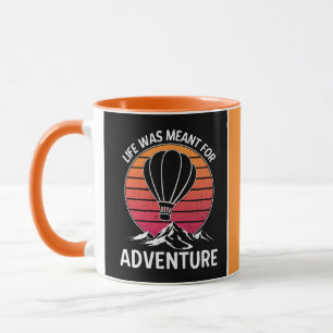Heißluftballon Vintag Retro Sunset Adventure Tasse
