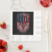 Heißluftballon Vintag USA Flag Serviette (Beispiel)