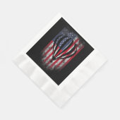 Heißluftballon Vintag USA Flag Serviette (Ecke)