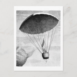 Heißluftballon Vintage Achtzehntes Jahrhundert Postkarte
