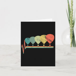 Heißluftballon Vintage Flugpilot Aviator  Karte