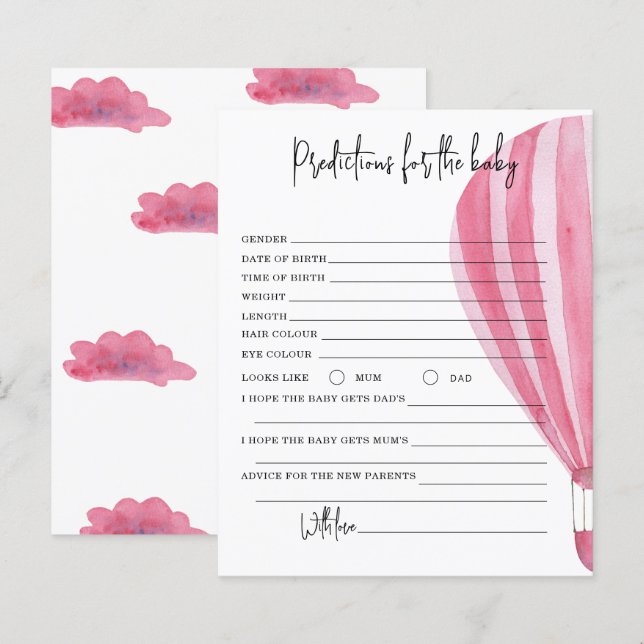 Heißluftballon - Vorhersagen und Ratschläge Baby (Vorne/Hinten)