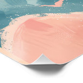 Heißluftballon Wasserfarbe Babydusche Poster (Ecke)