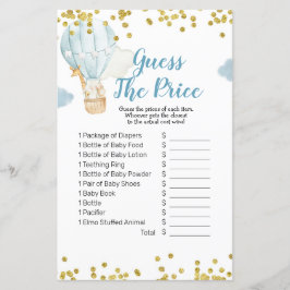 Heißluftballon Wasserfarbe Schätzung Preis Spiel