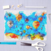 Heißluftballon Wasserfarbe Seidenpapier (Handwerk)