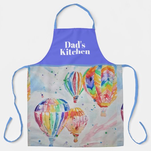Heißluftballon Wasserfarbe Väter Küche Schürze (Vorderseite)