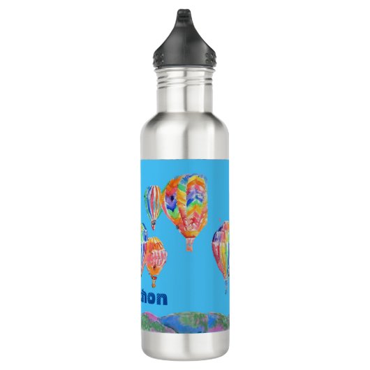 Heißluftballon Wasserfarben Boys Blue Balloons Edelstahlflasche (Rechts)