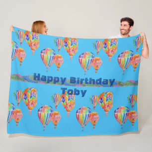 Heißluftballon Wasserfarben Boys Fleece Große Rube