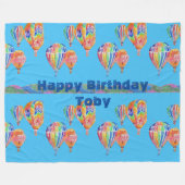 Heißluftballon Wasserfarben Boys Fleece Große Rube (Vorderseite (Horizontal))