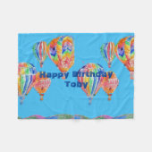 Heißluftballon Wasserfarben Boys Fleece Rug (Vorderseite (Horizontal))