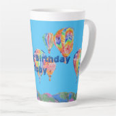 Heißluftballon Wasserfarben Boys Latte Tasse (Rechte Ecke)
