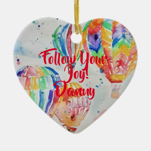 Heißluftballon Wasserfarben Kinder Name Dekoration (Vorne)