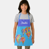 Heißluftballon Wasserfarben Kinder Name Schürze (Insitu)