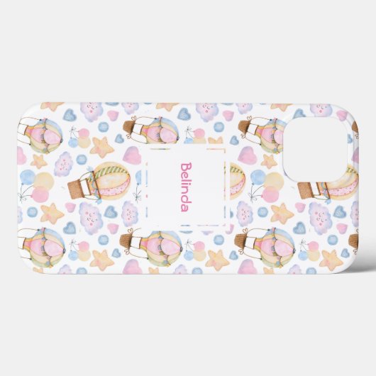 Heißluftballon Wasserfarben Muster Case-Mate iPhone Hülle (Rückseite (Horizontal))