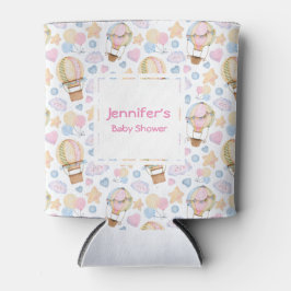 Heißluftballon Wasserfarben Muster Dosenkühler