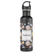 Heißluftballon Wasserfarben Muster Edelstahlflasche (Vorderseite)