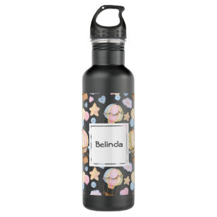 Heißluftballon Wasserfarben Muster Edelstahlflasche